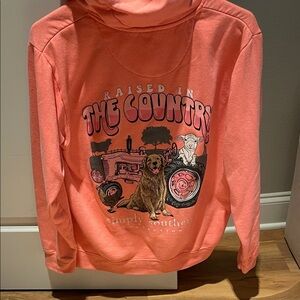Simply Southern Bright Orange hoodie size medium